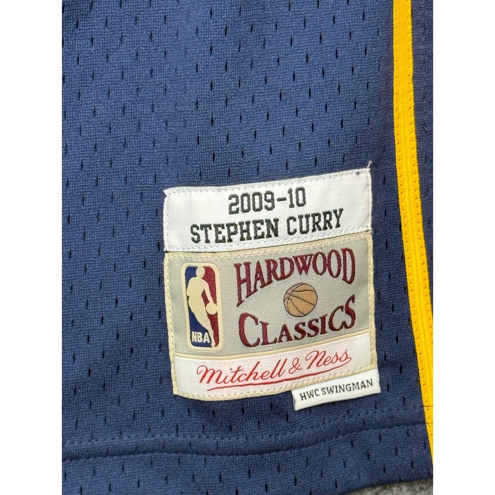 Mitchell & Ness Stephen Curry Warriors 2009-10 Hardwood Classics Jersey XL Navy - Picture 2 of 7